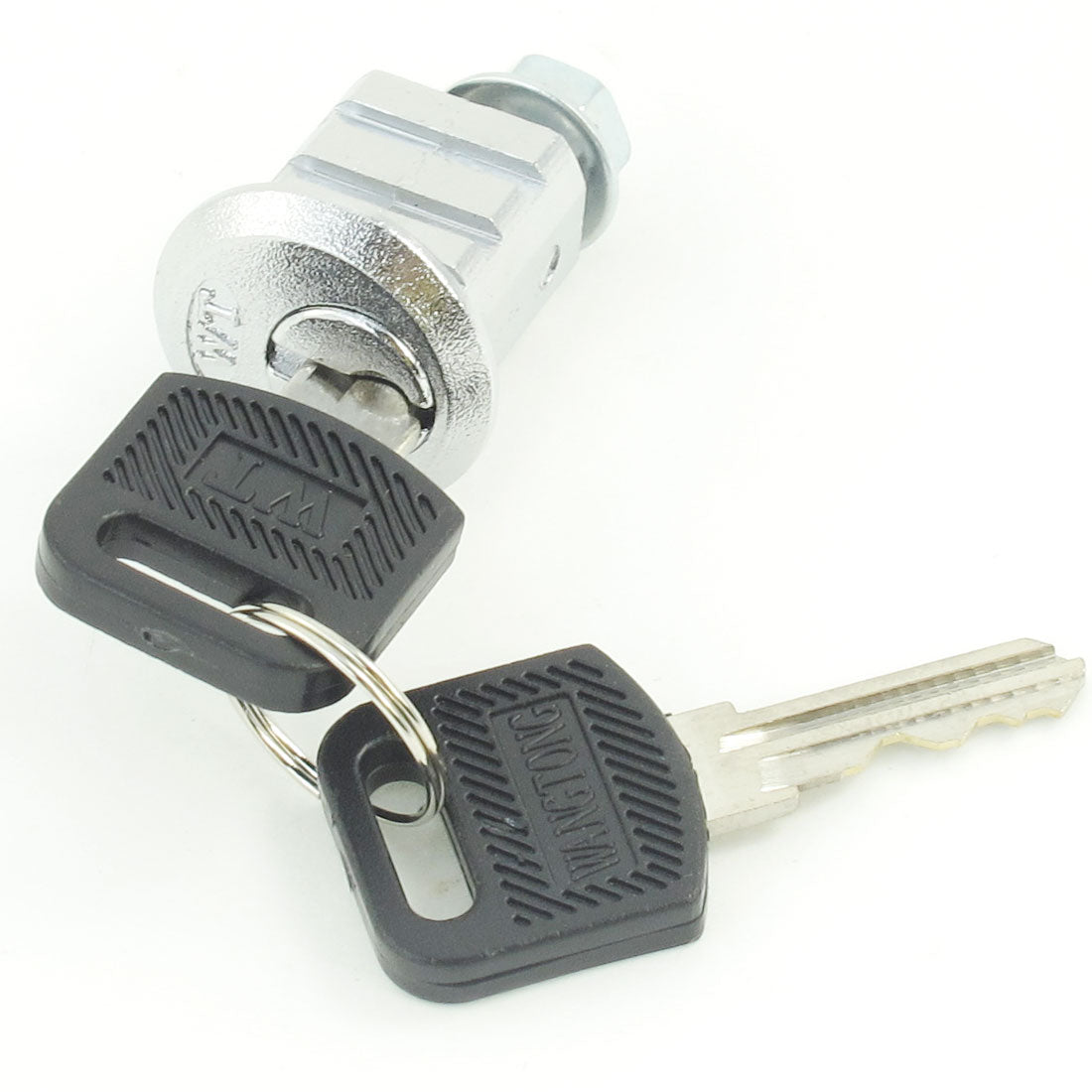 Harfington Silver Tone Metal Hex Nut 0.94" Head Dia Closet Mailbox Cam Lock w 2 Keys