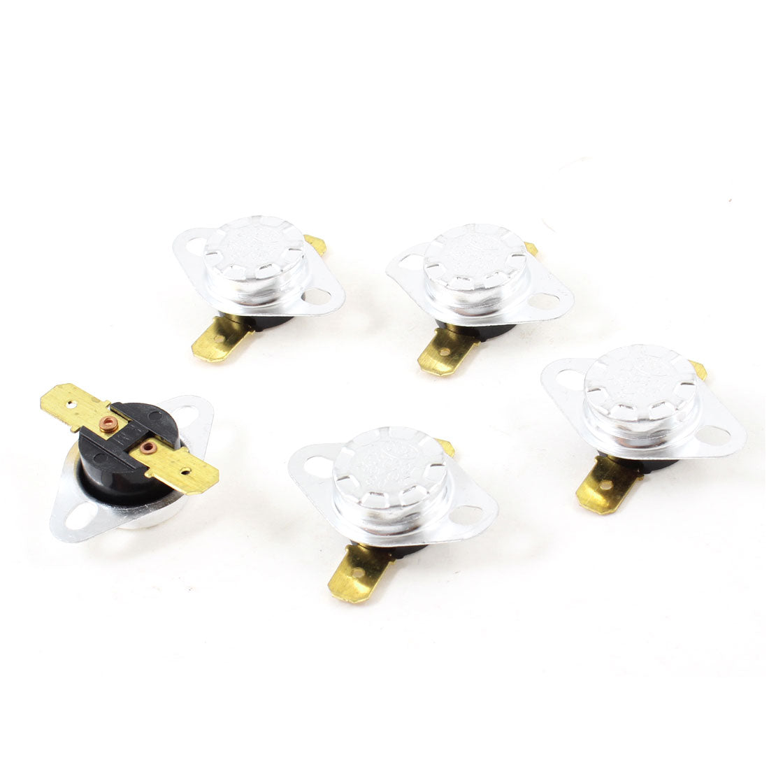Harfington 5pcs 80C 176F NC Normal Close Thermostat Temperature Thermal Switch KSD301