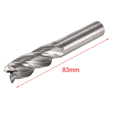 Harfington Uxcell 14mm x 12mm x 26mm x 83mm 4 Flutes HSS-AL End Mill Milling Cutter Tool