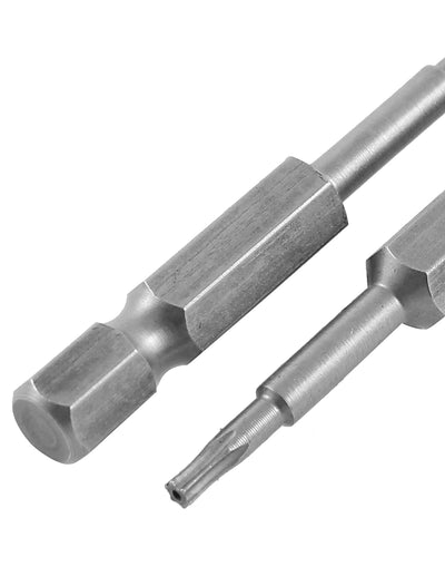 Harfington 50mm Length 2mm Point T8 Type Security Torx Screwdriver Bit 10pcs