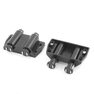 Harfington 2pcs Double Touch Cabinet Cupboard Magnetic Catch Latch Black