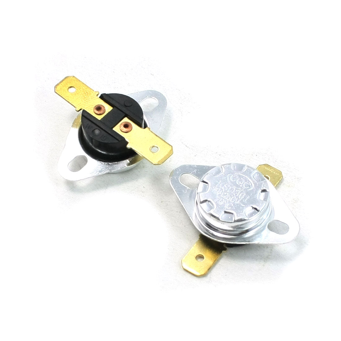 Harfington 2pcs Soldered 70C NC.Temperature Controller Plastic Thermostat 10A AC250V