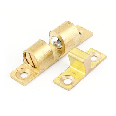 Harfington Cupboard Drawer Brass Tone Double Ball Catch 40mm Door Latch