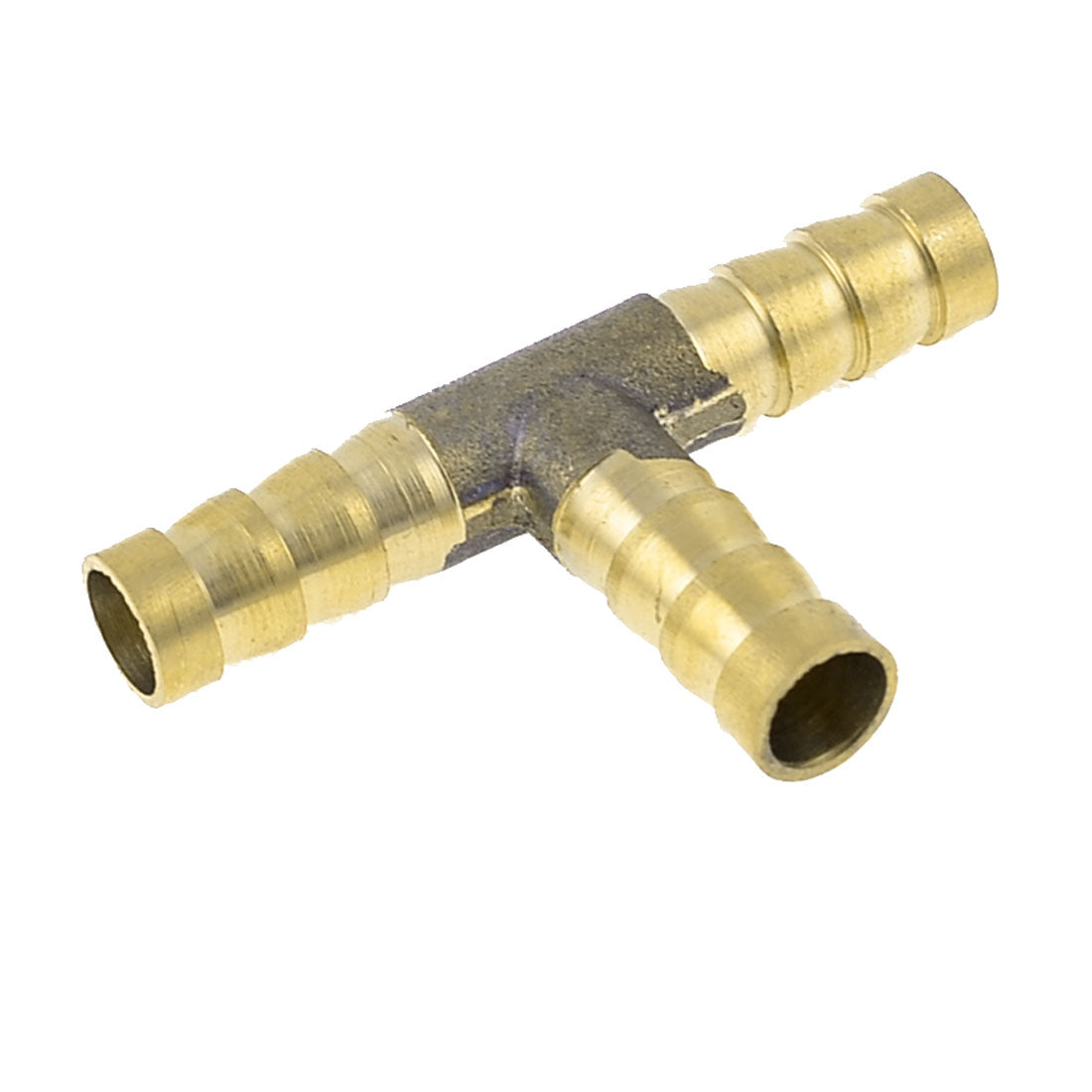 Harfington Air Pneumatic 8mm to 8mm T Design Brass Quick Joint Fittings Gold Tone