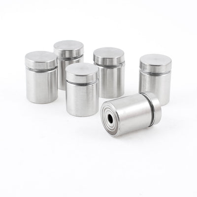 Harfington 6pcs 19mm×25mm Stainless Steel Frameless Standoff Clamp Hardware for Glass