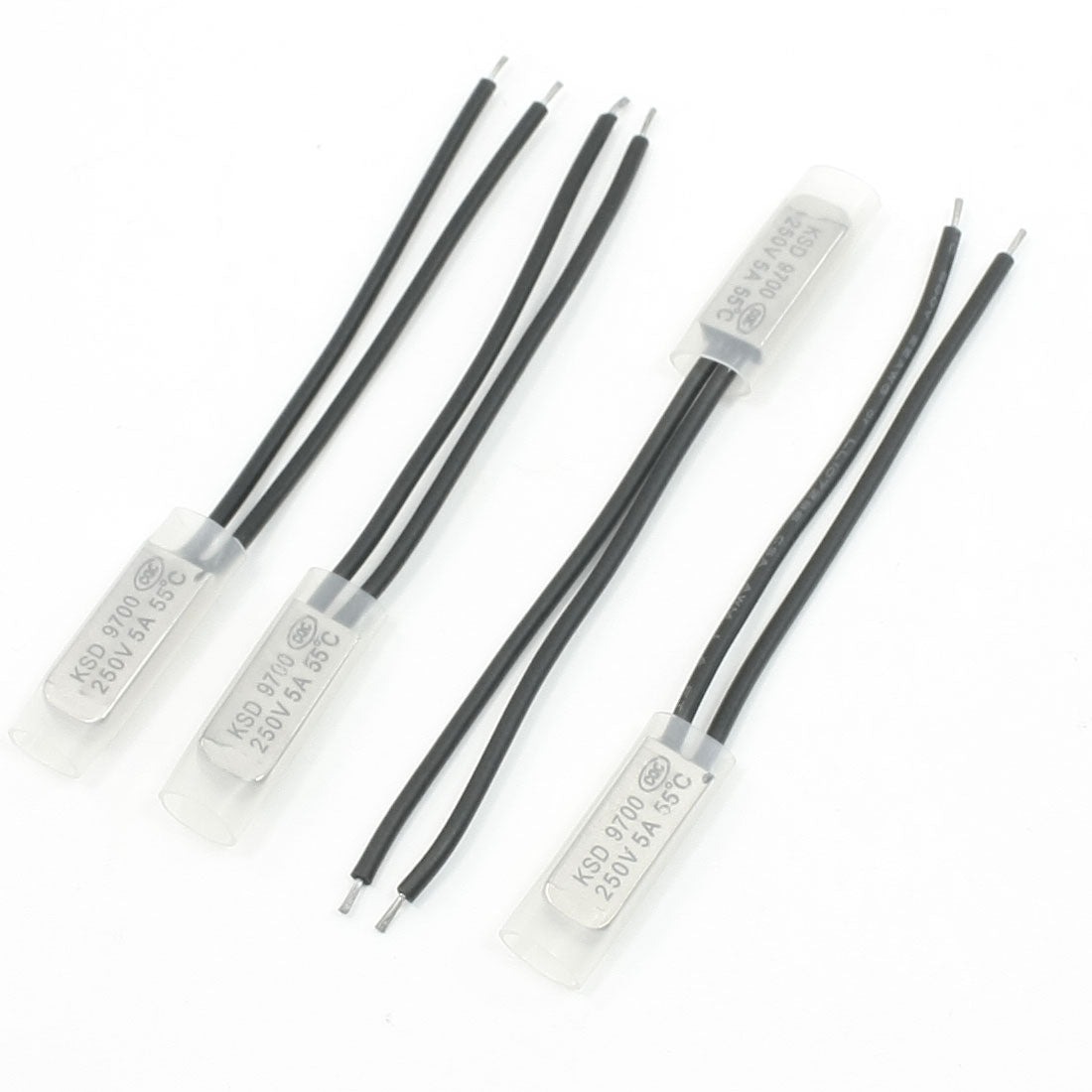 Harfington 4pcs Bimetal Head Thermostat Temperature Switch 55 Degree Celsius NC