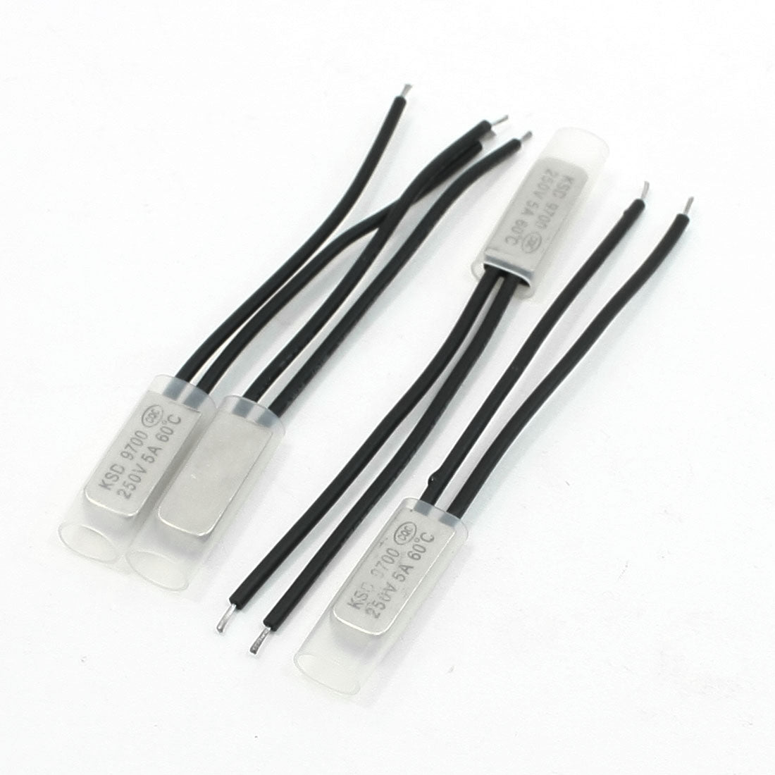 Harfington 4 Pieces Bimetal Temperature Switch Thermostat 60 Degree Celsius NC KSD9700