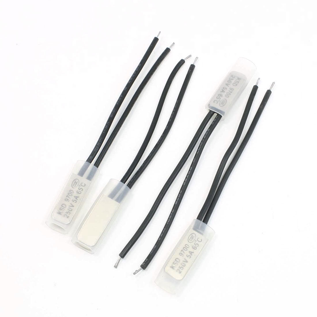 Harfington 4pcs Bimetal Thermostat Temperature Switch 65 Degree Celsius Normally Closed