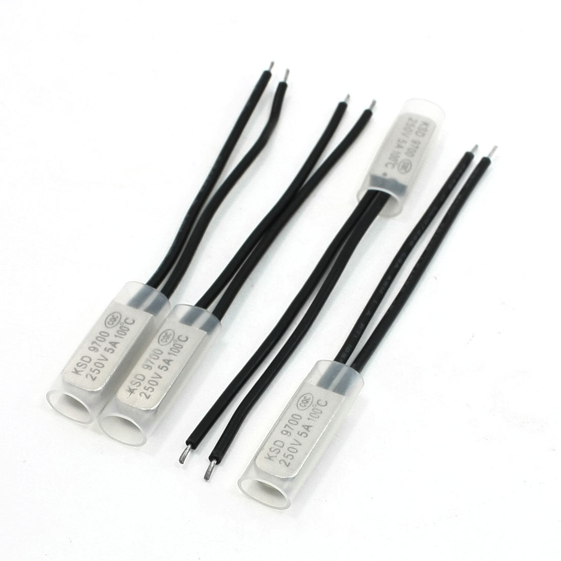 uxcell Uxcell 100C Bimetal Temperature Sensor Controller Thermal Protector N/C 4 Pcs 250V 5A