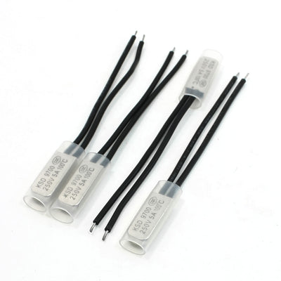 uxcell Uxcell 100C Bimetal Temperature Sensor Controller Thermal Protector N/C 4 Pcs 250V 5A