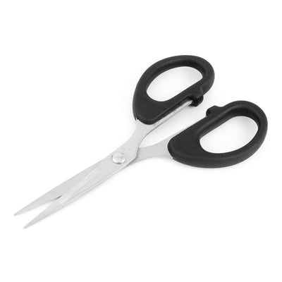 Harfington Black Office Stainless Steel Blade Nonslip Grip Sewing Paper Straight Scissor