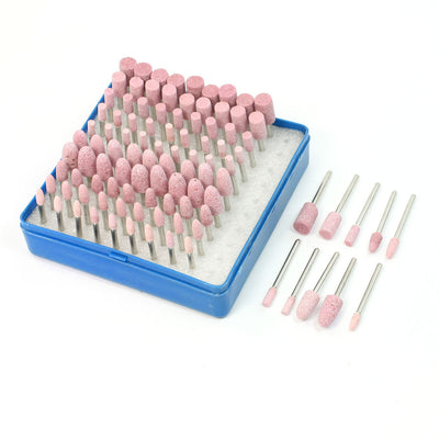 Harfington 100pcs 3mm Shank Mounted Grinding Stone Set Polishing Drill Bits Grinder