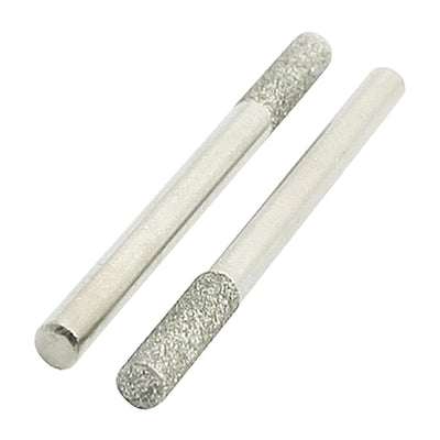 Harfington 3mm Dia Shank 3.13mm Dia Tip Diamond Points Grinding Drill Bit 2pcs