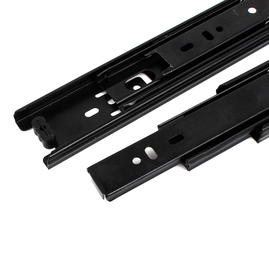 Harfington Pair 3 Sections Black Metal Home Office Cabinet Drawer Ball Slide Tracks 12"