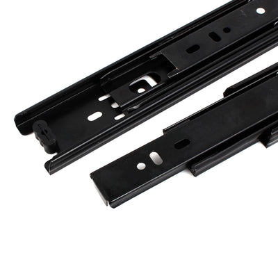 Harfington Pair 3 Sections Black Metal Home Office Cabinet Drawer Ball Slide Tracks 12"
