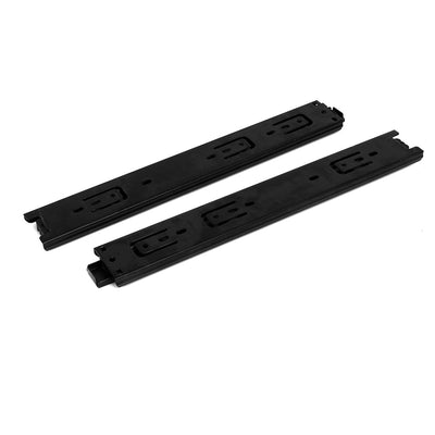 Harfington Pair 3 Sections Black Metal Home Office Cabinet Drawer Ball Slide Tracks 12"