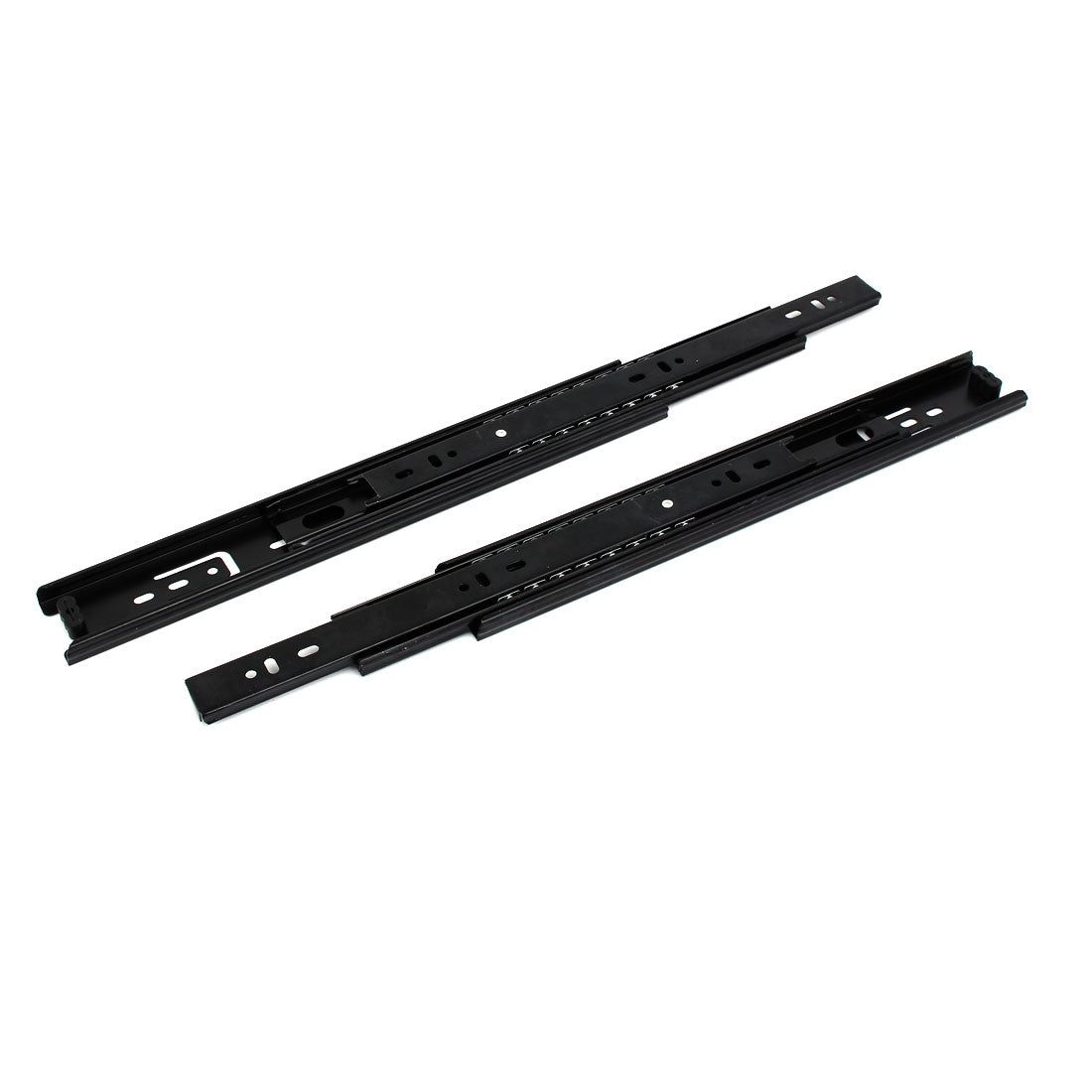 Harfington Pair 3 Sections Black Metal Home Office Cabinet Drawer Ball Slide Tracks 12"