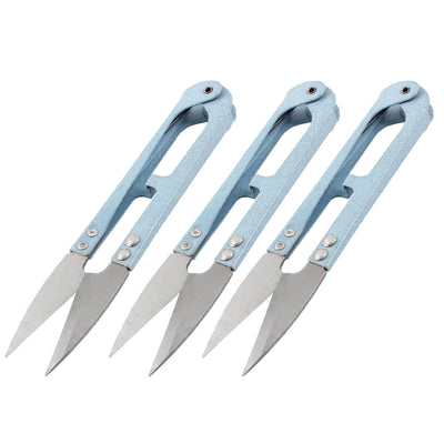 Harfington 3pcs Tailor Craft Yarn Spring Scissors Stitch Shear Sewing Tool Light Blue