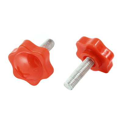 Harfington 2pcs Replacement M8×25mm Thread Hexagonal Clamping Knob 32mm Dia