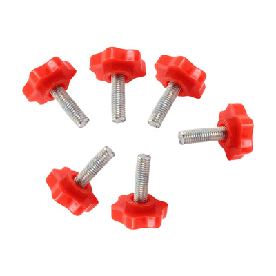 Harfington 32mm Hex Head Dia Screw Male Thread 8mm On Type Clamping Knob 6pcs