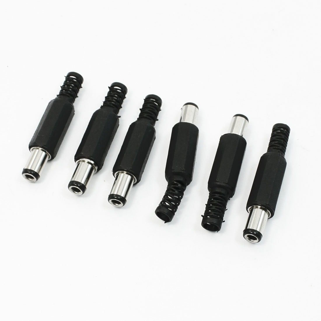 Harfington 6pcs Plastic Cable Guard 6.3×3.0mm Male DC Power Plugs Connectors
