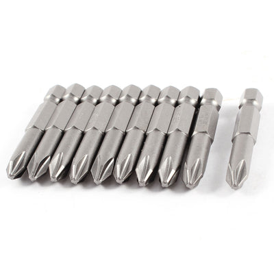 Harfington 10pcs 1/4" Hex Shank 6mm PH2 Phillips Screwdriver Bits 50mm Length
