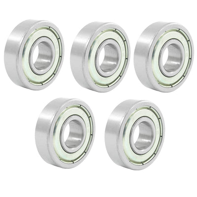 uxcell Uxcell 5 Pcs 609Z Dual Metal Shields 24mm x 9mm x 7mm Deep Groove Ball Bearing