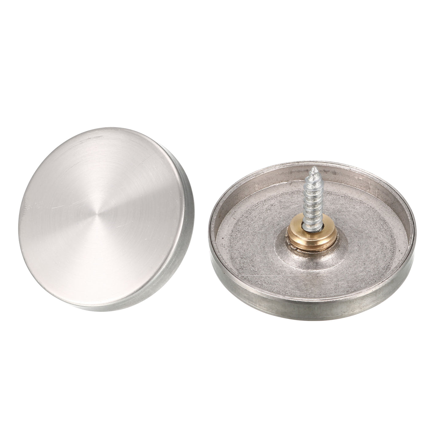 uxcell Uxcell 4 Pcs 40mm Stainless Steel Caps Decorative Mirror Nails