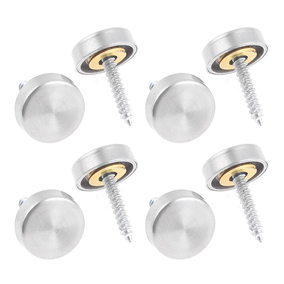 uxcell Uxcell 4 Pcs 16mm Stainless Steel Caps Decorative Mirror Nails
