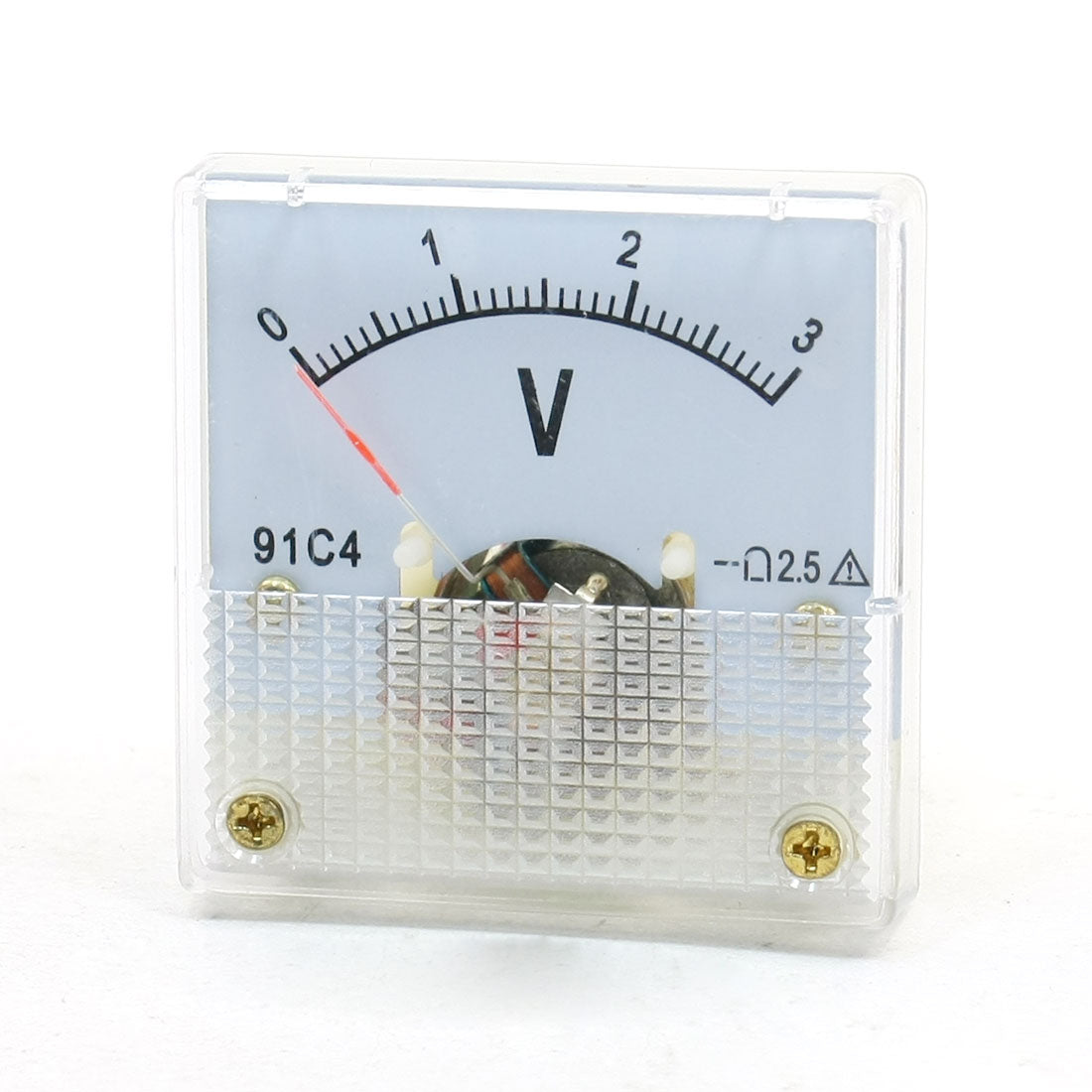 Harfington Square Plastic Clear Face DC 0-3V Voltage Panel Meter 91C4