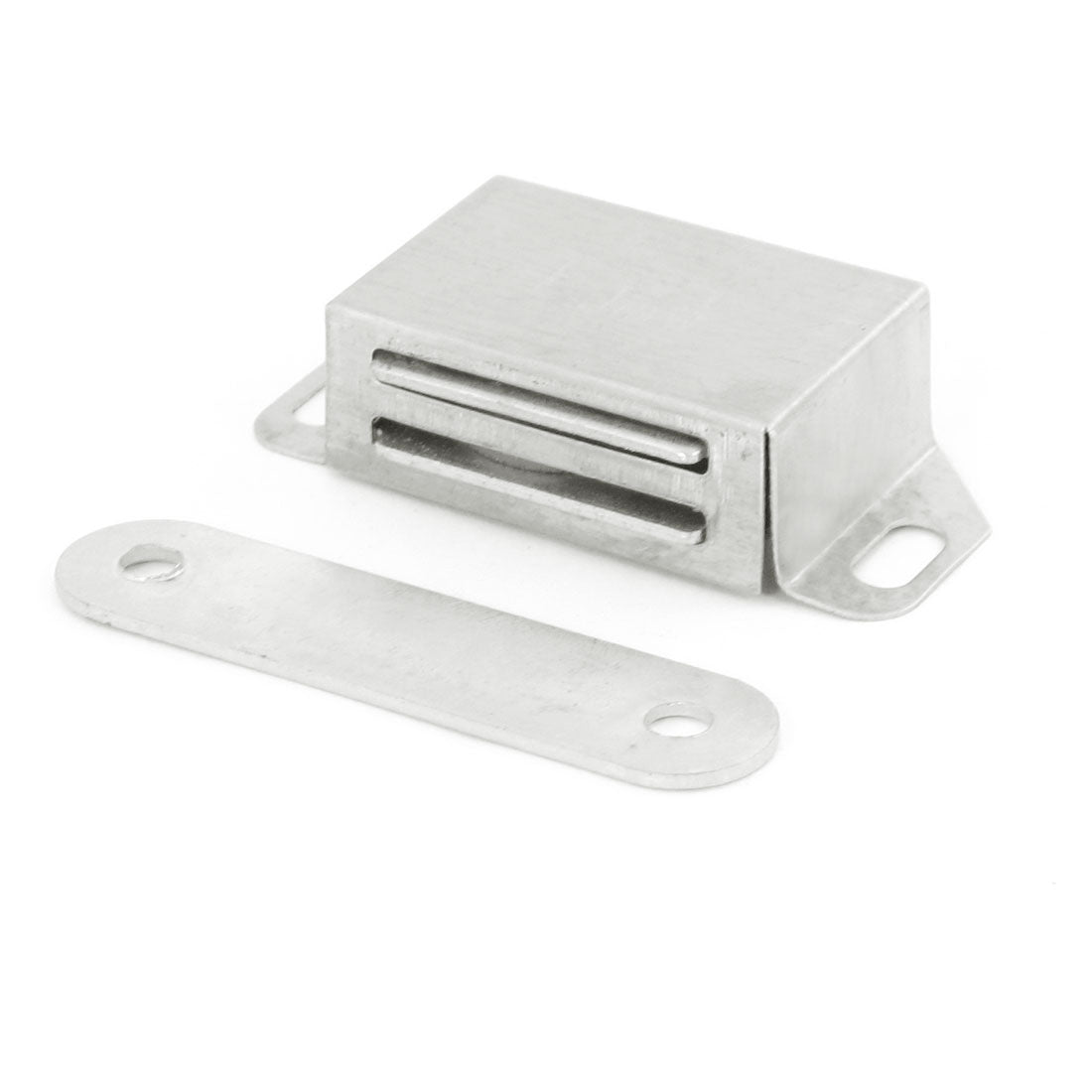 Harfington Cupboard Cabinet Door Metal Magnetic Catch Latch Silver Tone