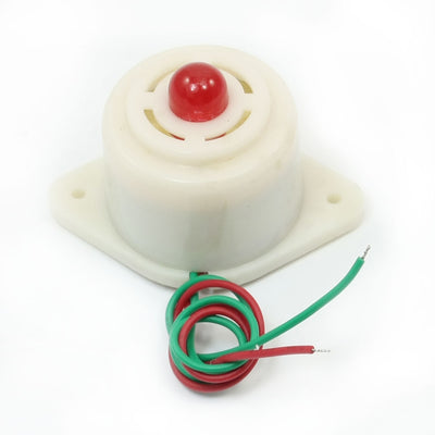 Harfington DC 12V 2 Wire Industrial Red LED Flashing Alarm Buzzer 100dB BJ-3
