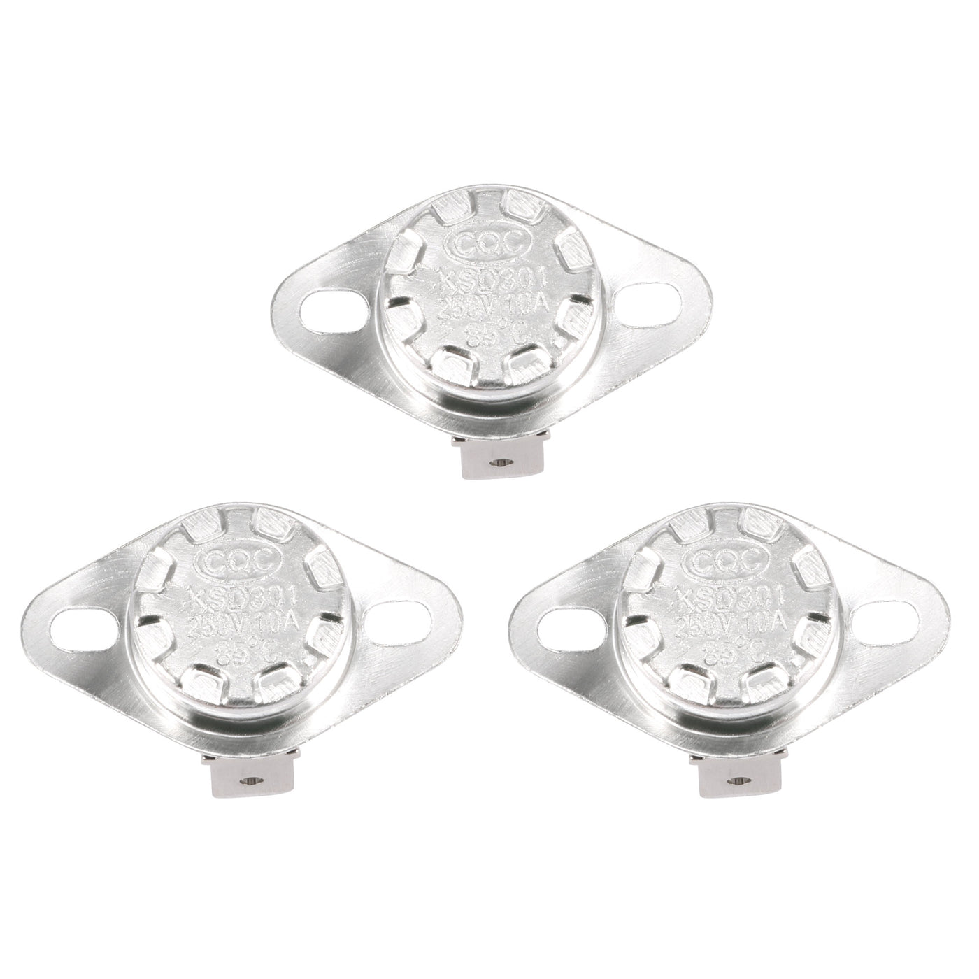 Harfington 3 x 85C Manual Reset Thermostat Normal Closed Temperature Switch 250V 10A