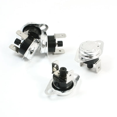 Harfington 5Pcs NC Temperature Temp Switch Manual Reset Thermostat 80 Degree Celsius