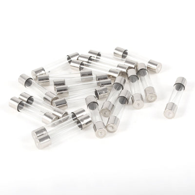 Harfington 20pcs Fast Blow Glass Tube Fuse 5 Amps 250V 6mm×30mm