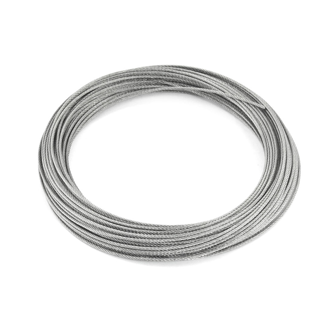 Harfington 1.5mm Dia 7x7 25M Length Stainless Steel Wire Rope Cable for Hoisting