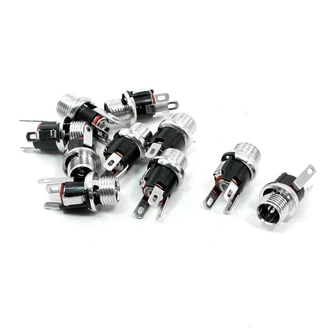 Harfington 10 PCS 2.1x5.5mm 3 Poles DC Power Jacks Connectors Socket