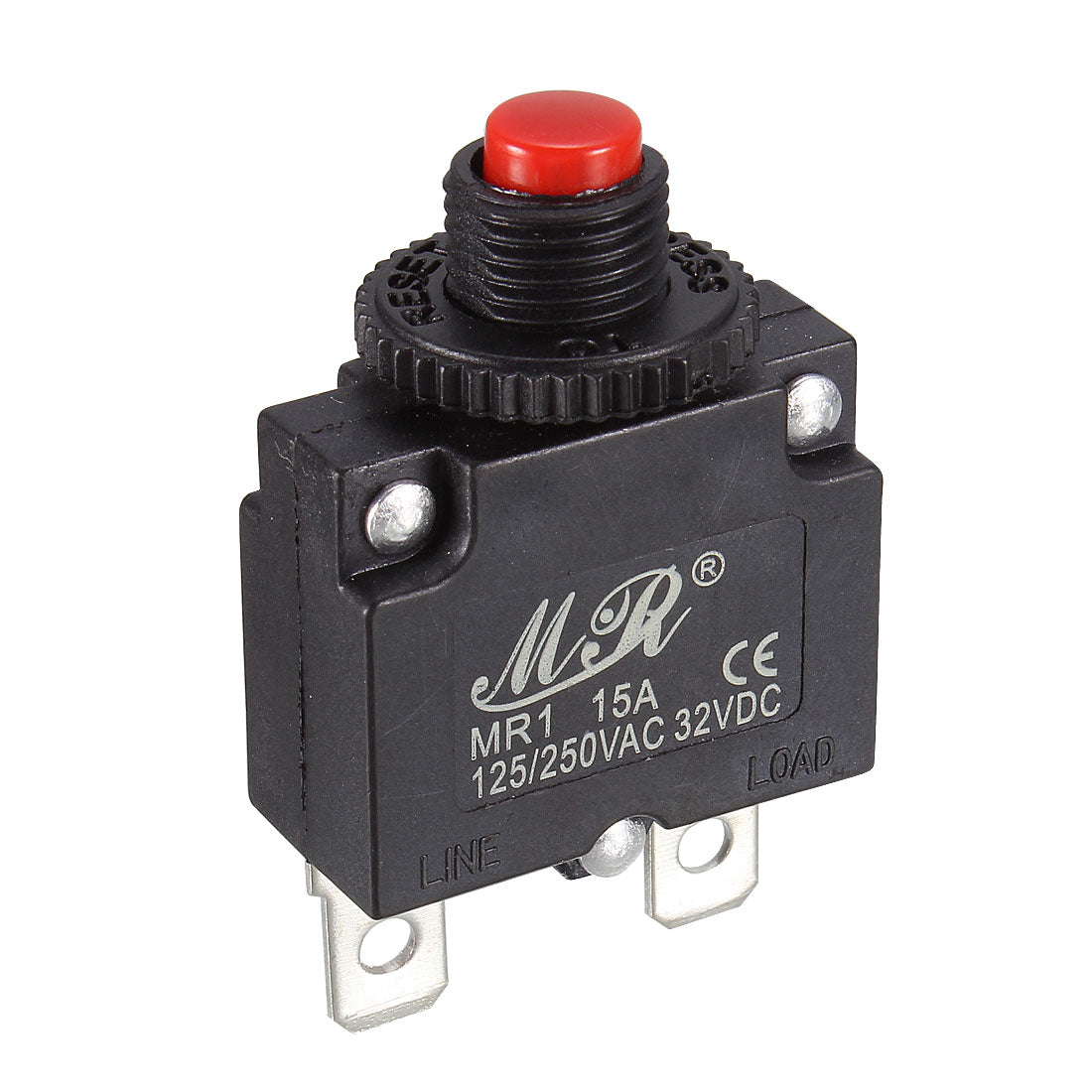 uxcell Uxcell AC 125/250V 15A SPST Circuit Breaker Thermal Overload Protector 29x15x45mm