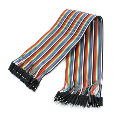 Harfington Colored 40 Pin F/M Connector Test Line Wire 2.54mm Pitch 30cm Length