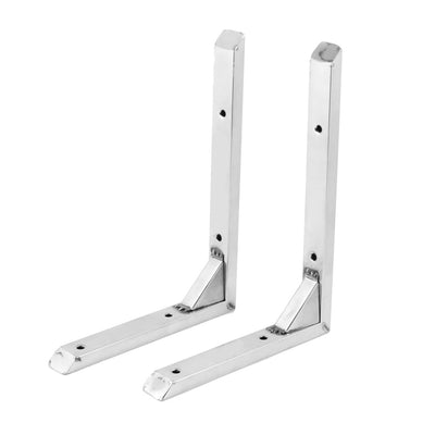 Harfington 2 Pcs Stainless Steel 90 Degree 20cm x 15cm Wall Mounting Support Shelf Angle Bracket