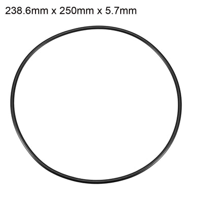 Harfington Uxcell Black Nitrile Rubber O Ring NBR Seal Grommets 238.6mm x 250mm x 5.7mm