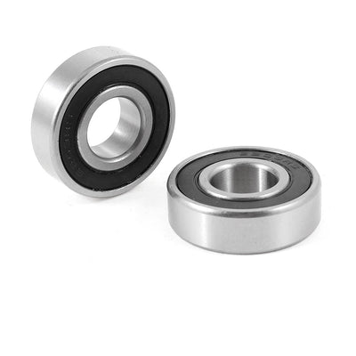Harfington 2pcs 17mm×40mm×12mm Silver Tone Deep Groove Ball Bearing 6203RS
