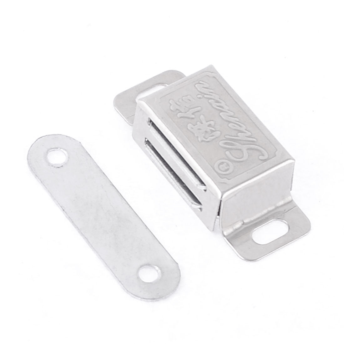 uxcell Uxcell 48mm Long 4mm Hole Stainless Steel Cupboard Cabinet Door Magnetic Catch Latch