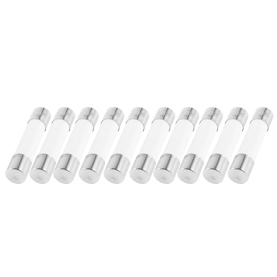 Harfington 10pcs 250V 10A 6x30mm Cylindrical Ceramic Tube Fuses Link