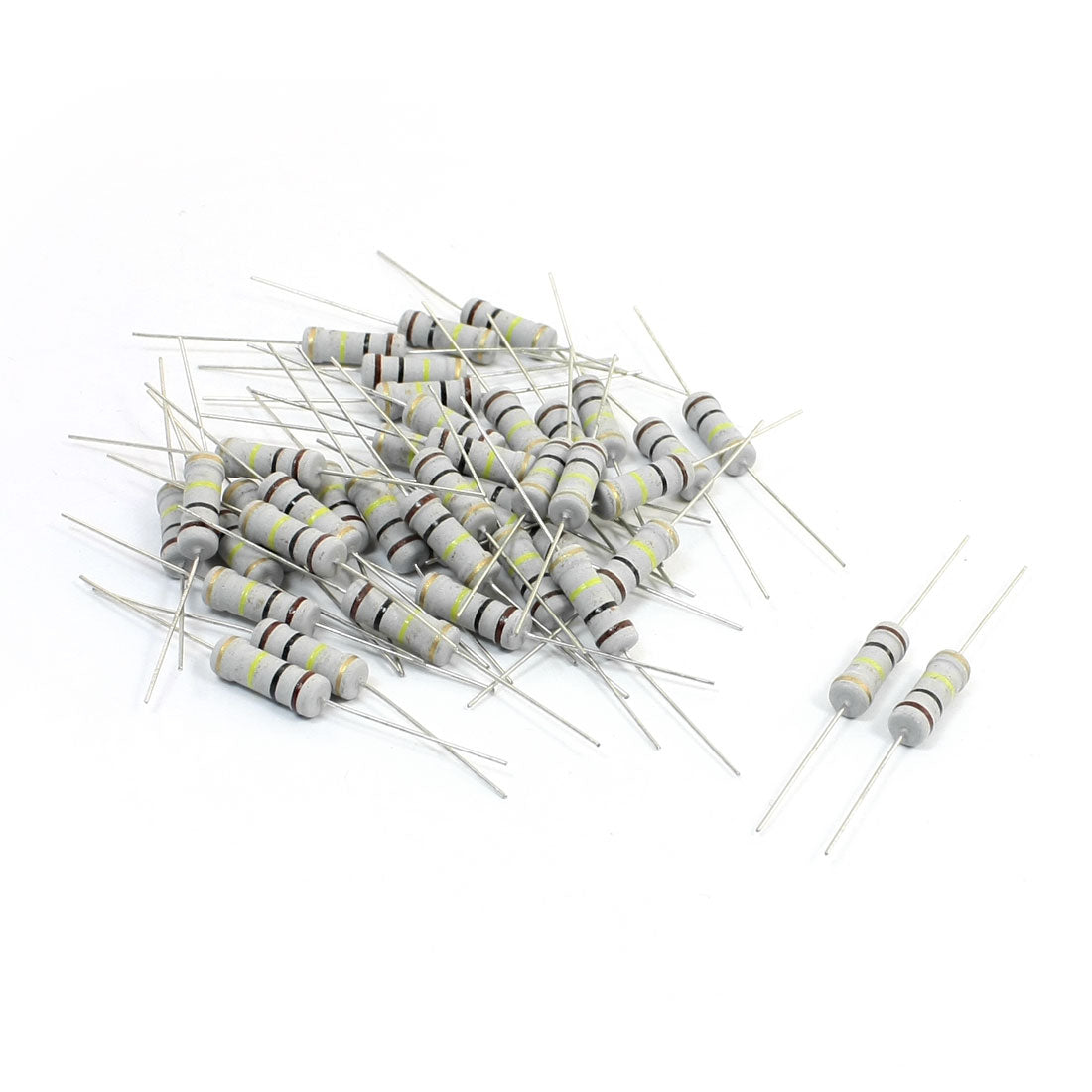 Harfington 40Pcs Axial Lead Carbon Film Resistor 5% Tolerance 2W 100k Ohm