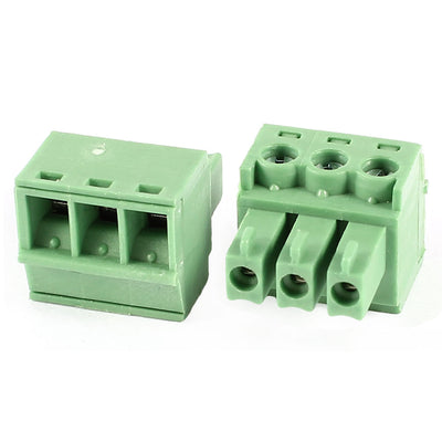 Harfington 2pcs 16-26AWG 0.15" Spacing Pluggable PCB Mount Screw Terminal Block