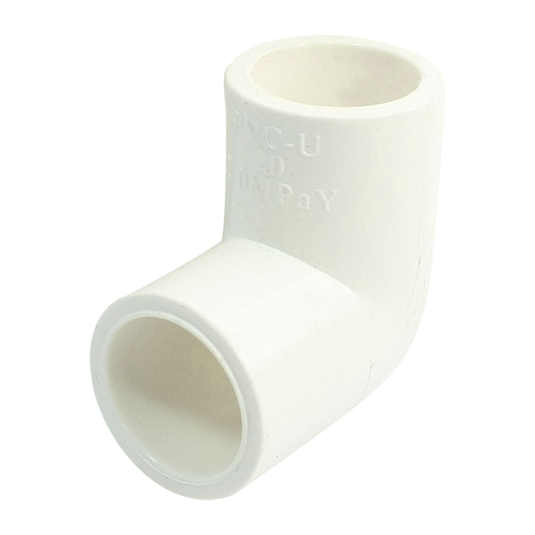 Harfington White PVC-U Pipe 90 Degree Angle Elbow Slip Connect Fitting 20mm Inner Dia