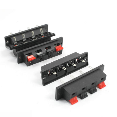 uxcell Uxcell Single Row 4 Pin 4 Position Speaker Terminal Board Connectors 5 Pcs