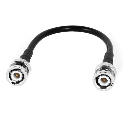 uxcell Uxcell BNC Male to BNC Male Connector Pigtail RG58 Coaxial Cable 22cm Black