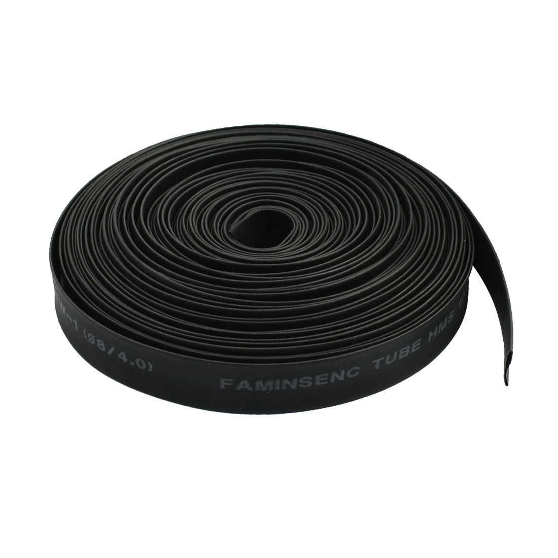 Harfington Black Heat Shrinkable Tubing Shrink Tube 8mm Diameter 14mm Flat width 10 Meters 600V 125C